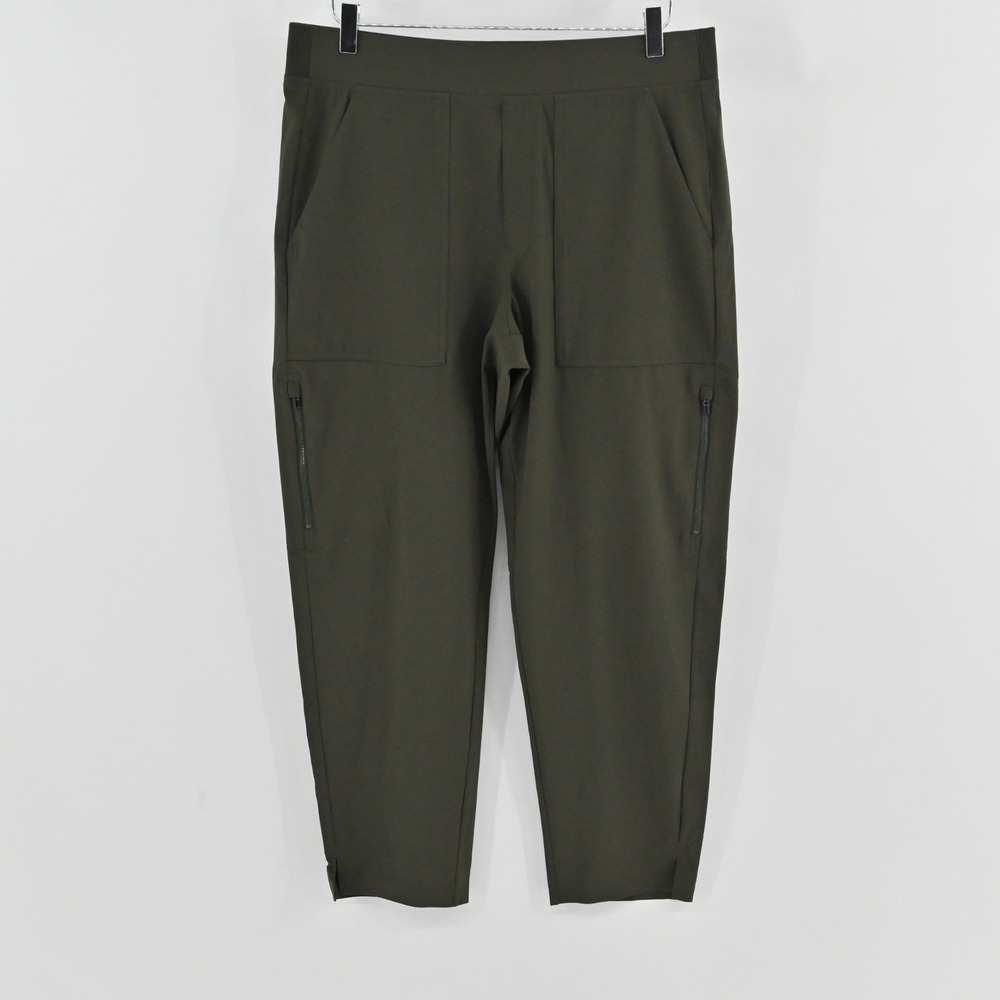 Athleta Brooklyn Mid Rise Ankle Utility Pants Womens Size 12 Green Athleisure